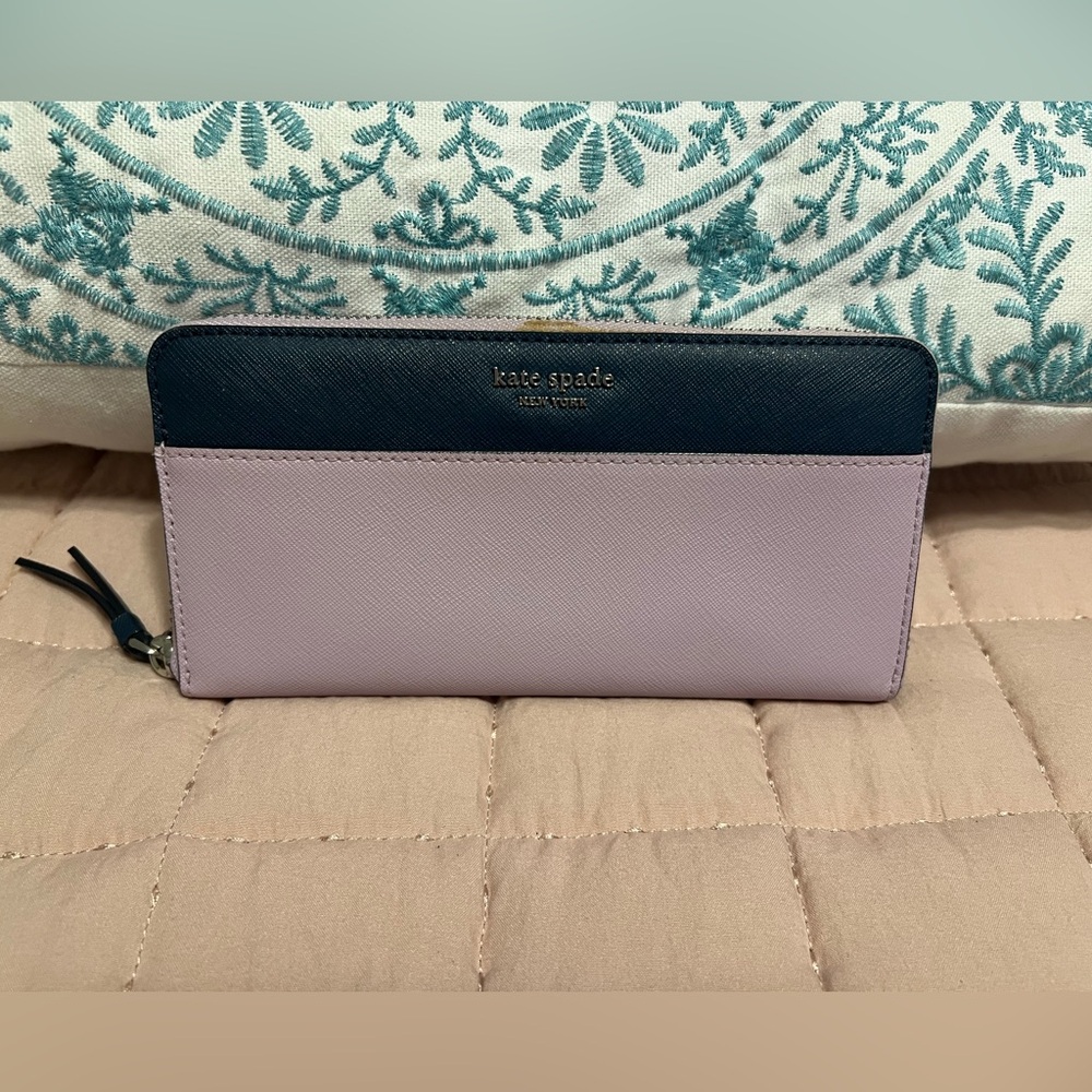 Kate Spade Navy and Lavender Wallet
